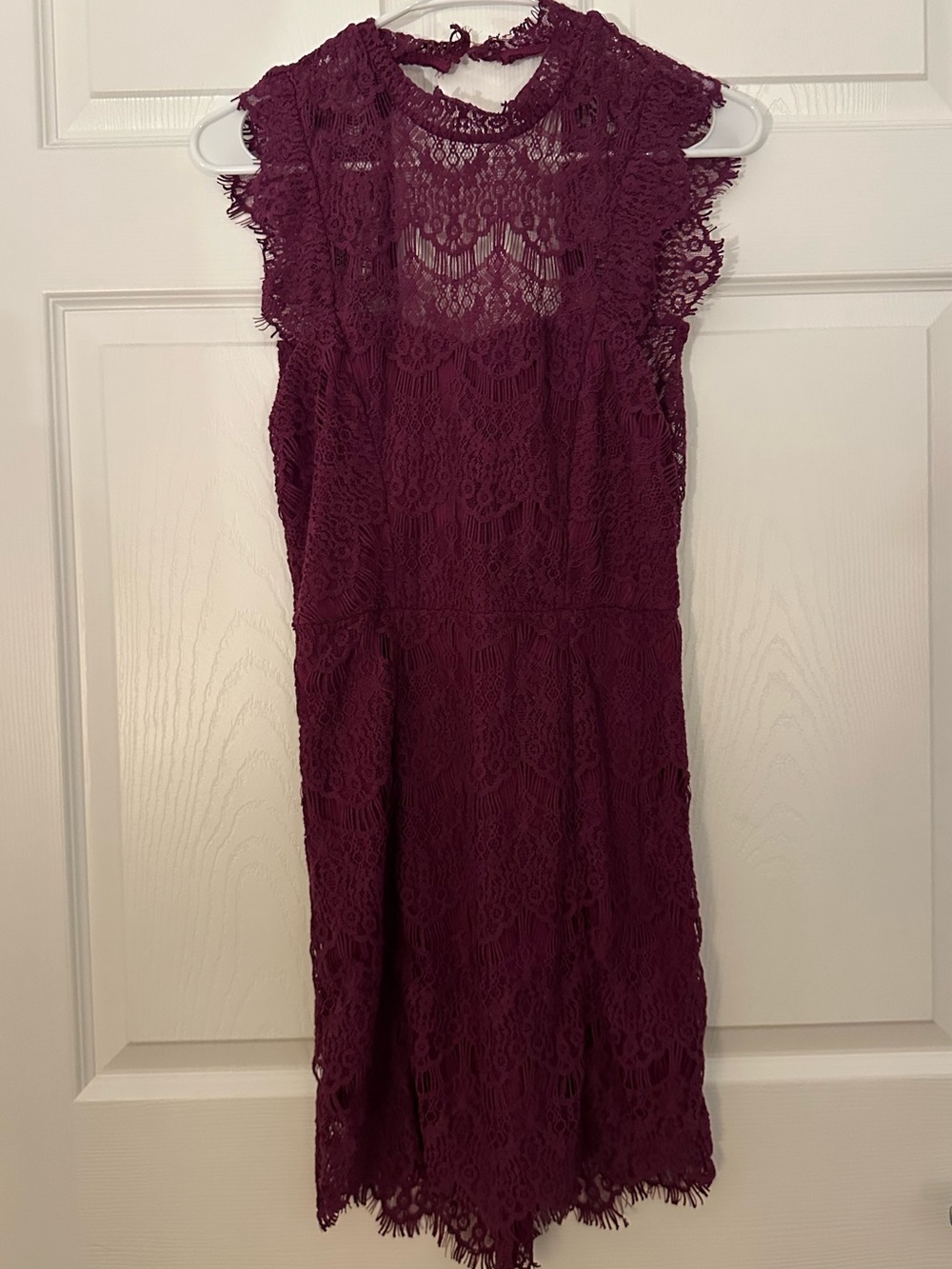 NWT Free People Burgundy Lace High-Neck Sheath Dress